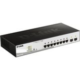 D-Link DGS-1210-08P Gestionado L2 Gigabit Ethernet (10/100/1000) Energía sobre Ethernet (PoE) Negro, Interruptor/Conmutador plateado/Negro, Gestionado, L2, Gigabit Ethernet (10/100/1000), Bidireccional completo (Full duplex), Energía sobre Ethernet (PoE), Montaje en rack