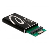 DeLOCK Carcasa externa SuperSpeed USB para SSD mSATA, Caja de unidades negro