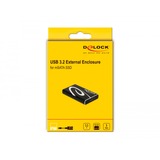 DeLOCK Carcasa externa SuperSpeed USB para SSD mSATA, Caja de unidades negro