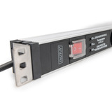 Digitus Regleta de enchufes de 19" con perfil de aluminio, 5 tomas, 1U negro/Aluminio