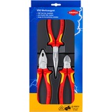 KNIPEX 00 20 12 juego de herramientas mecanicas 3 herramientas, Set de pinzas Rojo, Amarillo, 170 mm, 40 mm, 370 mm, 960 g, 3 herramientas