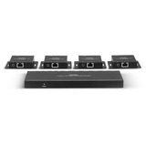 Lindy Extensor divisor HDMI e IR de 4 puertos, Splitter HDMI negro