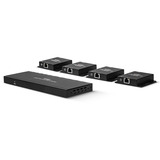 Lindy Extensor divisor HDMI e IR de 4 puertos, Splitter HDMI negro