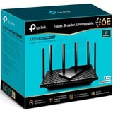 TP-Link Archer AXE75 router inalámbrico Gigabit Ethernet Tribanda (2.4 GHz / 5 GHz / 6 GHz) Negro negro, Wi-Fi 6E (802.11ax), Tribanda (2.4 GHz / 5 GHz / 6 GHz), Ethernet, Negro, Router de sobremesa