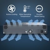 TP-Link TL-MC1400 V3 chasis de red 2U, Caja/Carcasa gris, 100-240V, 50/60 Hz, 9.5 V, 0 - 40 °C, -40 - 70 °C, 10 - 90%, Minorista