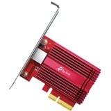 TP-Link TX401 adaptador y tarjeta de red Interno Ethernet 10000 Mbit/s, Adaptador de red rojo, Interno, Alámbrico, PCI Express, Ethernet, 10000 Mbit/s, Rojo