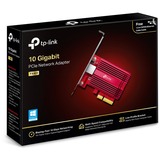 TP-Link TX401 adaptador y tarjeta de red Interno Ethernet 10000 Mbit/s, Adaptador de red rojo, Interno, Alámbrico, PCI Express, Ethernet, 10000 Mbit/s, Rojo