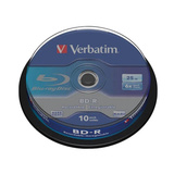 Verbatim BD-R SL 25GB 6 x 10 Pack Spindle 10 pieza(s), Discos Blu-ray vírgenes 25 GB, BD-R, Eje, 10 pieza(s), Minorista