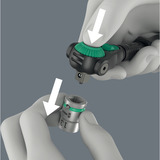 Wera Carraca Zyklop Speed 8000 C Black Edition, 1/2" negro/Verde