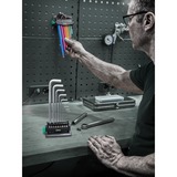 Wera Juego de llaves hexagonales angulares Hex-Plus 8, 9 piezas, Destornillador cromado