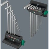 Wera Juego de llaves hexagonales angulares Hex-Plus 8, 9 piezas, Destornillador cromado