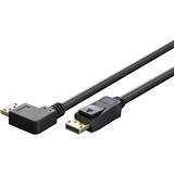 goobay Cable DisplayPort con conector de 90° > conector DisplayPort, 8K / 144Hz negro