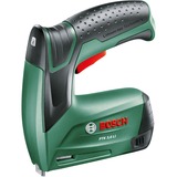Bosch 0 603 968 200 grapadora eléctrica Grapado permanente Punteo Fijación, Engrapadora eléctrica verde, Cierre estándar, Superior, 4 mm, 1 cm, Verde, Batería