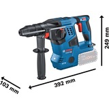 Bosch GBH 18V-28 CF PROFESSIONAL SDS Plus, Martillo perforador azul/Negro, SDS Plus, Negro, Azul, Rojo, Motor sin escobillas, 2,8 cm, 3,3 J, 4220 ppm