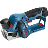 Bosch GHO 12V-20 Professional Negro, Azul, Rojo 14500 RPM, Cepillo eléctrico azul/Negro, Negro, Azul, Rojo, 14500 RPM, 5,6 cm, 1,7 cm, 2,5 m/s², Batería
