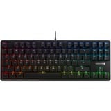 CHERRY G80-3000N RGB TKL teclado Universal USB QWERTY Internacional de EE.UU. Negro negro, Alámbrico, USB, Interruptor mecánico, QWERTY, LED RGB, Negro