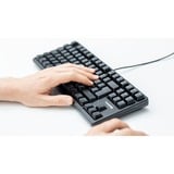 CHERRY G80-3000N RGB TKL teclado Universal USB QWERTY Internacional de EE.UU. Negro negro, Alámbrico, USB, Interruptor mecánico, QWERTY, LED RGB, Negro