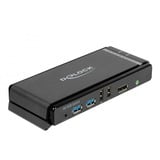DeLOCK Switch KVM DisplayPort 1.4, 8K 60Hz, USB 3.2 Gen 1, Audio gris/Negro