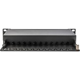 Digitus Panel de parcheo 10" DN-91612S-EA, 12 puertos, Cat.6a, Patch Panel negro