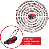 EINHELL GE-CM 18/30 Li (1x3,0Ah) Cortacésped manual Batería Negro, Rojo rojo/Negro, 0Ah), Cortacésped manual, 150 m², 30 cm, 3 cm, 7 cm, Hojas cilíndricas