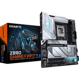 GIGABYTE Placa base Z890 GAMING X WIFI7 - Compatible con CPUs Intel Core Ultra (Serie 2), VRM de 16+1+2 fases, hasta 8800MHz DDR5 (OC), 1xPCIe 5.0 + 3xPCIe 4.0, Wi-Fi 7, LAN 2.5GbE, USB 4 VRM de 16+1+2 fases, hasta 8800MHz DDR5 (OC), 1xPCIe 5.0 + 3xPCIe 4.0, Wi-Fi 7, LAN 2.5GbE, USB 4, Intel, LGA 1851 (Socket V1), Intel Core Ultra (Series 2), LGA 1851, 256 GB, DDR5-SDRAM