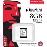 Kingston 8G SDHC Industrial pSLC, Tarjeta de memoria negro, 8 GB, SDXC, Clase 10, UHS-I, 100 MB/s, 80 MB/s