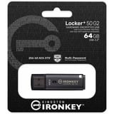 Kingston IronKey Locker+ 50 G2 64 GB, Lápiz USB antracita