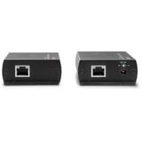 Lindy 42710 extensor KVM Transmisor y receptor, Extensor USB negro, Transmisor y receptor, Alámbrico, 140 m, Cat5e, Cat6, Negro, Aluminio