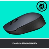 Logitech M170 Grey-K ratón Oficina Ambidextro RF inalámbrico Óptico 1000 DPI gris, Ambidextro, Óptico, RF inalámbrico, 1000 DPI, Gris