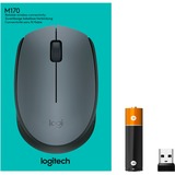 Logitech M170 Grey-K ratón Oficina Ambidextro RF inalámbrico Óptico 1000 DPI gris, Ambidextro, Óptico, RF inalámbrico, 1000 DPI, Gris