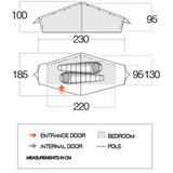 Vango Tienda túnel Starav 200, Tienda de campaña verde/Amarillo