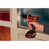 BLACK+DECKER Atornillador inalámbrico BDODD12KA, 10,8 voltios, Taladro/destornillador negro/Naranja