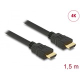 DeLOCK Cable HDMI de alta velocidad con Ethernet conector > conector 4K negro