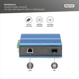 Digitus Convertidor de medios industrial 10/100/1000 Base-TX a 1000 Base-FX 