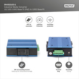 Digitus Convertidor de medios industrial 10/100/1000 Base-TX a 1000 Base-FX 
