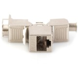 Digitus DN-93615-24 módulo de conector de red, Módulo Keystone plateado/blanco, Plata, Níquel, Zinc, -20 - 70 °C, 14 mm, 34 mm