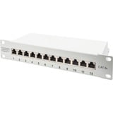 Digitus Panel de parcheo 10" DN-91612S-EA-G, 12 puertos, Cat.6a, Patch Panel gris