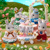 EPOCH Sylvanian Families - Set de Fiesta Familia Conejo del Bosque, Juegos de construcción 