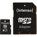 Intenso 3403460 memoria flash 8 GB SDHC Clase 4, Tarjeta de memoria 8 GB, SDHC, Clase 4, 20 MB/s, 5 MB/s, Resistente a golpes, Resistente a la temperatura, A prueba de rayos X