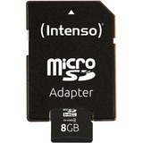 Intenso 3403460 memoria flash 8 GB SDHC Clase 4, Tarjeta de memoria 8 GB, SDHC, Clase 4, 20 MB/s, 5 MB/s, Resistente a golpes, Resistente a la temperatura, A prueba de rayos X