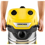 Kärcher WD 4 SV-20, Aspiradora en húmedo y en seco amarillo/Acero fino