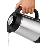 Unold 18715 tetera eléctrica 1,5 L 1800 W Negro, Acero inoxidable, Hervidor de agua acero fino/Negro, 1,5 L, 1800 W, Negro, Acero inoxidable, Plástico, Acero inoxidable, Indicador de nivel de agua, Sin cables