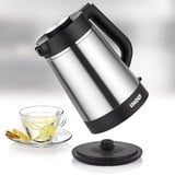 Unold 18715 tetera eléctrica 1,5 L 1800 W Negro, Acero inoxidable, Hervidor de agua acero fino/Negro, 1,5 L, 1800 W, Negro, Acero inoxidable, Plástico, Acero inoxidable, Indicador de nivel de agua, Sin cables