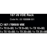 Wera 167 i/6 Juego de destornilladores Kraftform Plus Serie 100, VDE rojo/Amarillo
