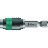 Wera 889/4/1 K Rapidaptor Universalhalter, 1/4", Adaptador de tuerca spinner negro/Verde