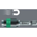 Wera 889/4/1 K Rapidaptor Universalhalter, 1/4", Adaptador de tuerca spinner negro/Verde