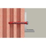 fischer Taco de vástago largo HybridPower 10x90 FUS K, Pasador rojo/Gris