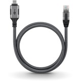goobay Cable Ethernet USB-C 3.2 Gen2 conector > conector RJ-45, Adaptador de red negro/Plateado