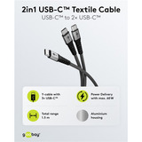 goobay Cable USB 2.0, conector USB-C > conector USB-C negro/Gris