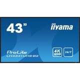 iiyama LH4341UHS-B2, Pantalla de gran formato negro brillante